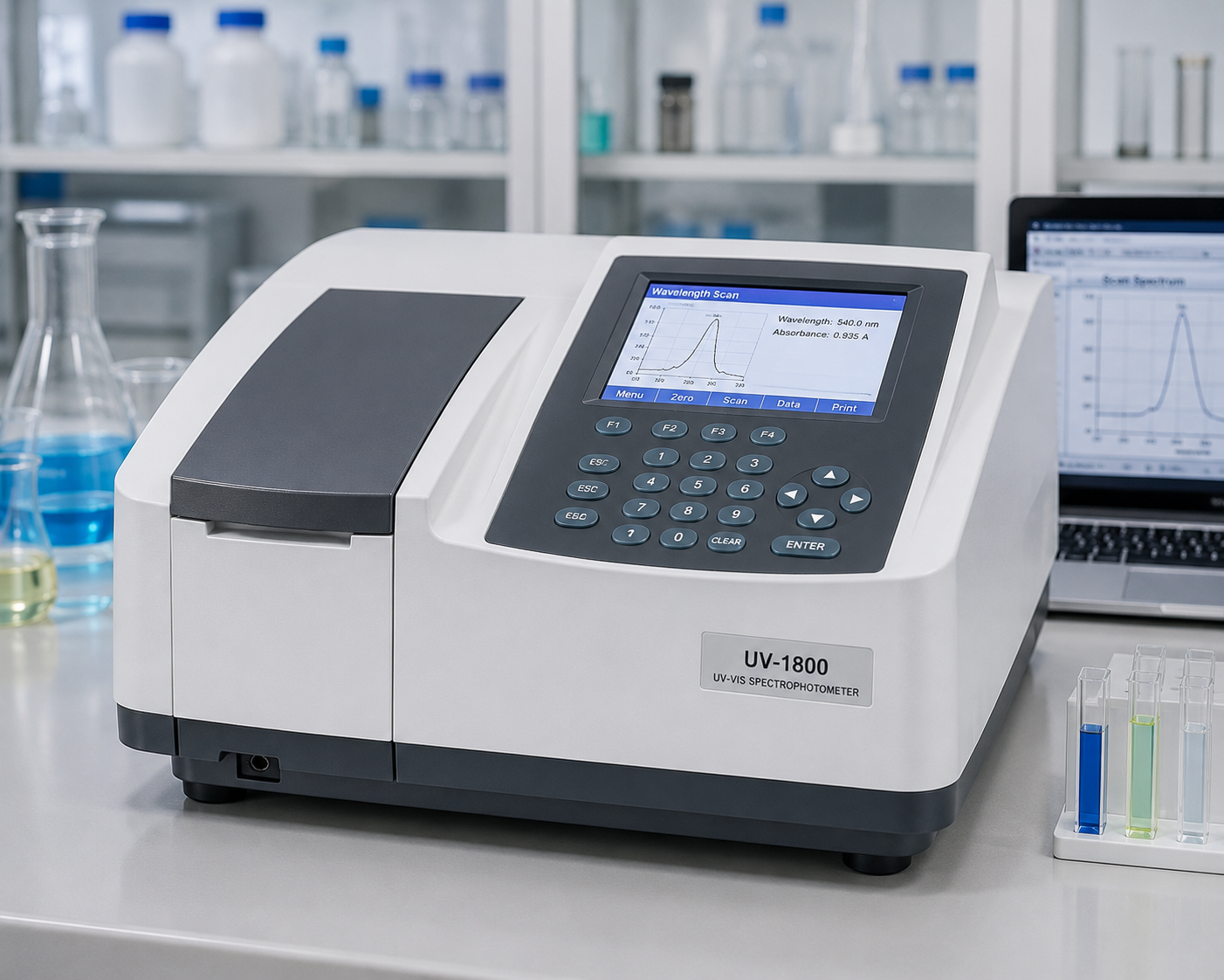 UV spectrophotometer in a laboratory
